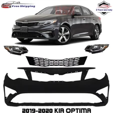 Front Bumper Cover Fascia & Headlight Assembly Kit For 2019-2020 Kia Optima