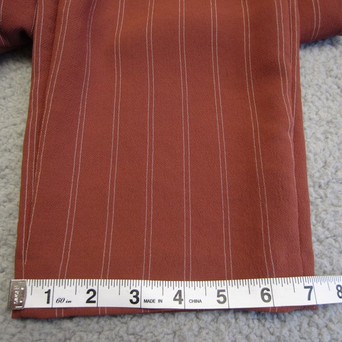 Aritzia Wilfred Tie-Front Striped High-Rise Crop Pants Womens 4 Dusty Red Casua - Picture 17 of 23