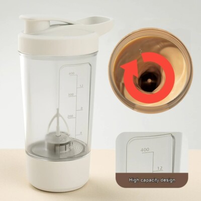 400ML 14oz Electric Protein Powder Mixing Cup Automatic Shaker Mixer Shake Bottl