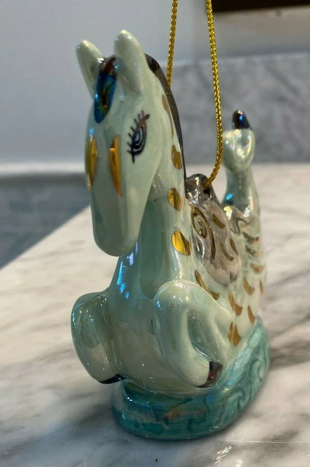Art Knacky PEGASUS ORNAMENT Anthropologie GLAZE STONEWARE Ceramic CHRISTMAS TREE Foto 2 de 3