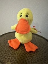 Ty Beanie Babies - Quackers The Duck Plush Toy 4024 PVC 1994