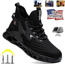 Indestructible Safety Work Shoes Steel Toe Breathable Work Boots Mens Sneakers