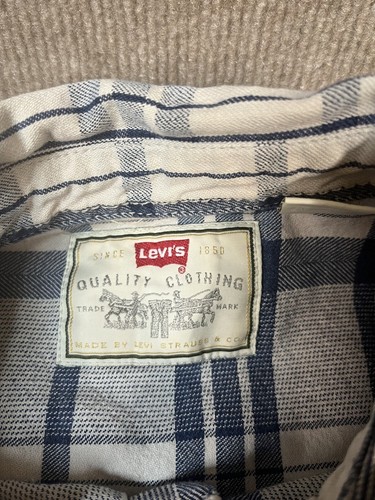 Vintage 90er Y2K Levi's Hemd XL Knopf kariert Grunge Hip Hop Skater Western - Bild 7 von 11
