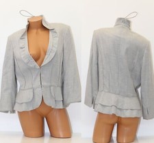 White House Black Market Pre owned Worn Once Ruffle Neck Blazer