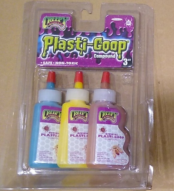 Creepy Crawlers Plastigoop Compound Jakks Pacific 3 Count Blue Peach