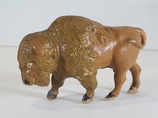 Vintage Antique Celluloid Bison Buffalo Toy Plastic Figure Blow Mold Viscoloid