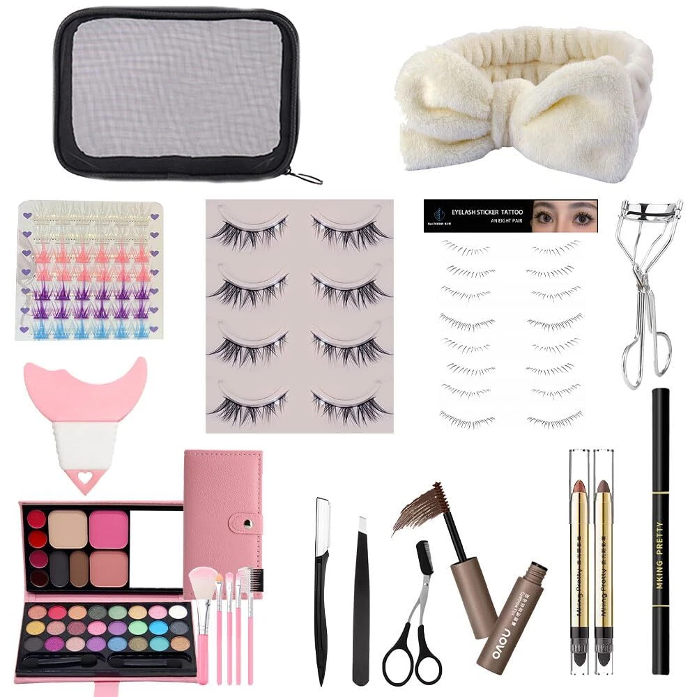 All in One Makeup Kit for Women Full Kit Multipurpose Brush Set with Makeup Bag