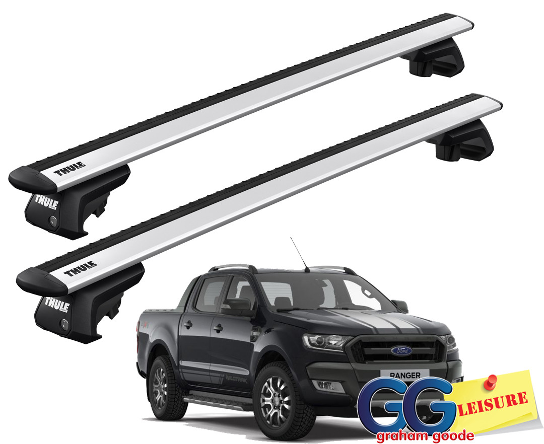 Thule Evo WingBars Roof Rack Rail Bars Lockable | Ford Ranger 2012- onwards