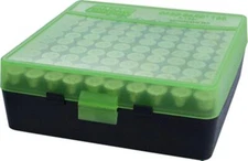 MTM Case-Gard Handgun Ammunition Ammo Storage Box 100 Round P-100-3 Green Black