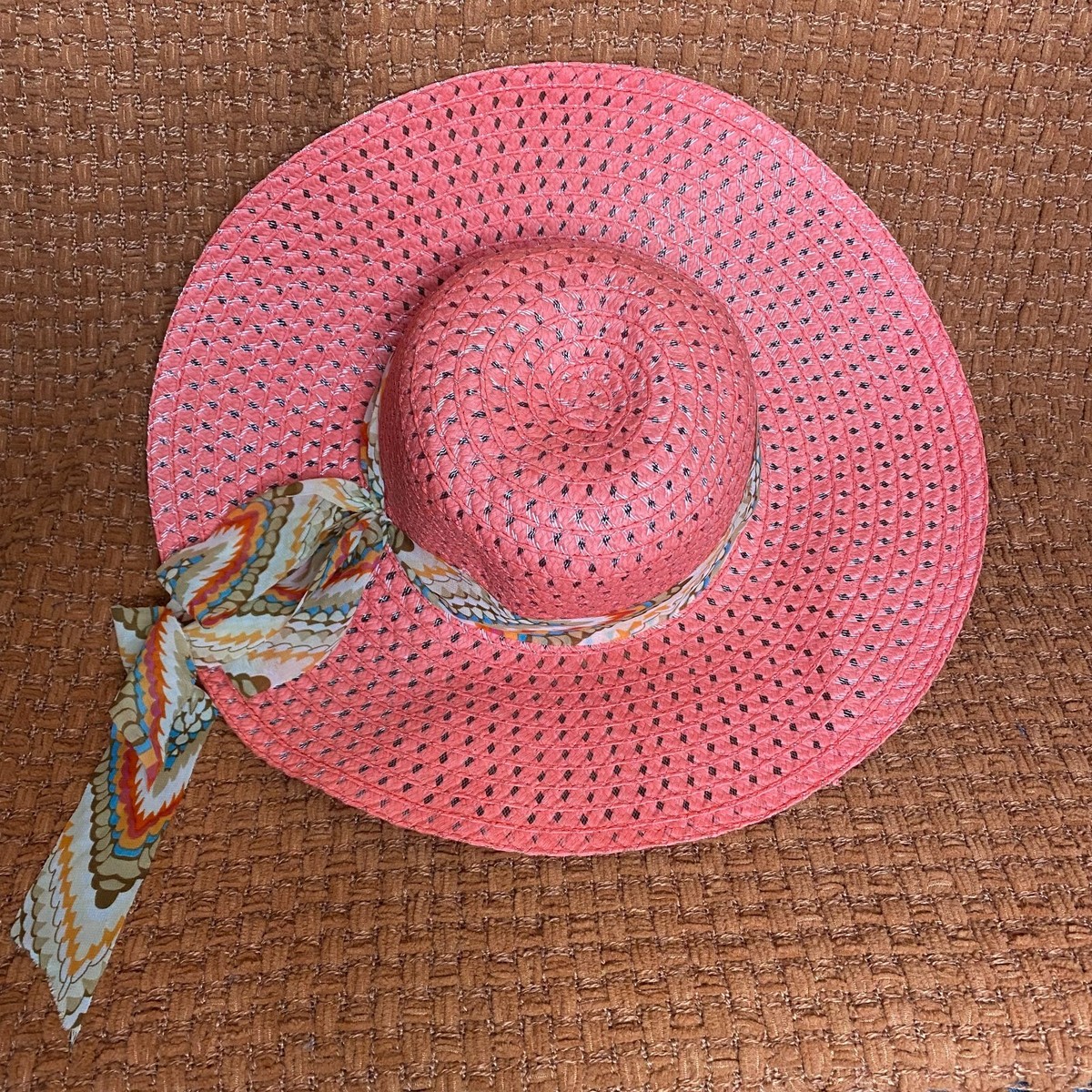 Wide Brim Straw Hat Ribbon Hat Ban Pink Occasionwear 