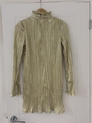 vita grace gold dress Vita Grace Gold Plisse Party Dress