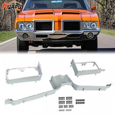 For 71 72 Oldsmobile Cutlass F85 Headlight Headlamp Light Housings Stone Shield