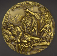 Bronzemedaille "Sonha de Manuel"  (d. proph. Traum v. Manuel) v. Luis de Camöes