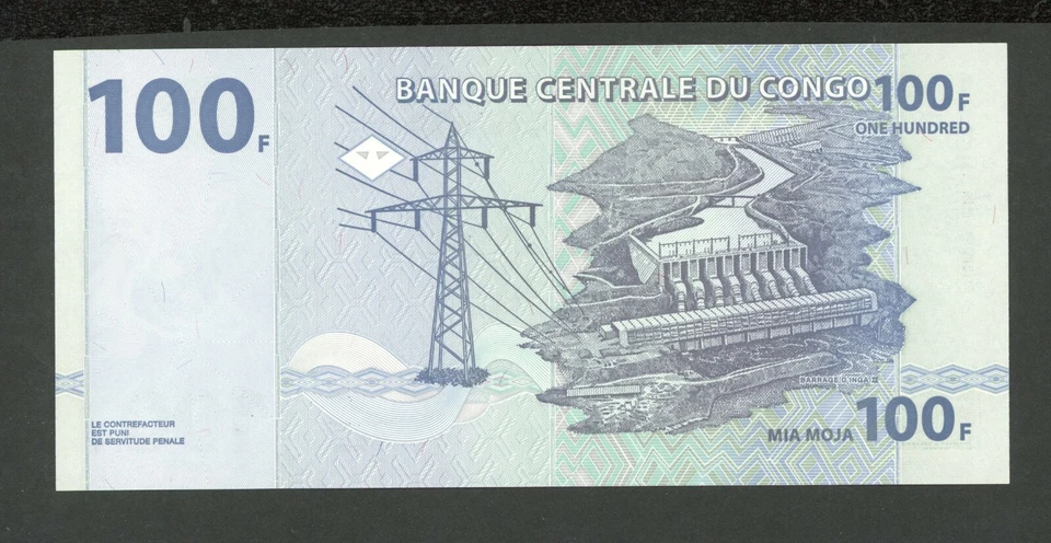 REPUBLIQUE DÉMOCRATIQUE CONGO 100 FRANCS 2000 PICK # 92 UNC - Photo 2/2