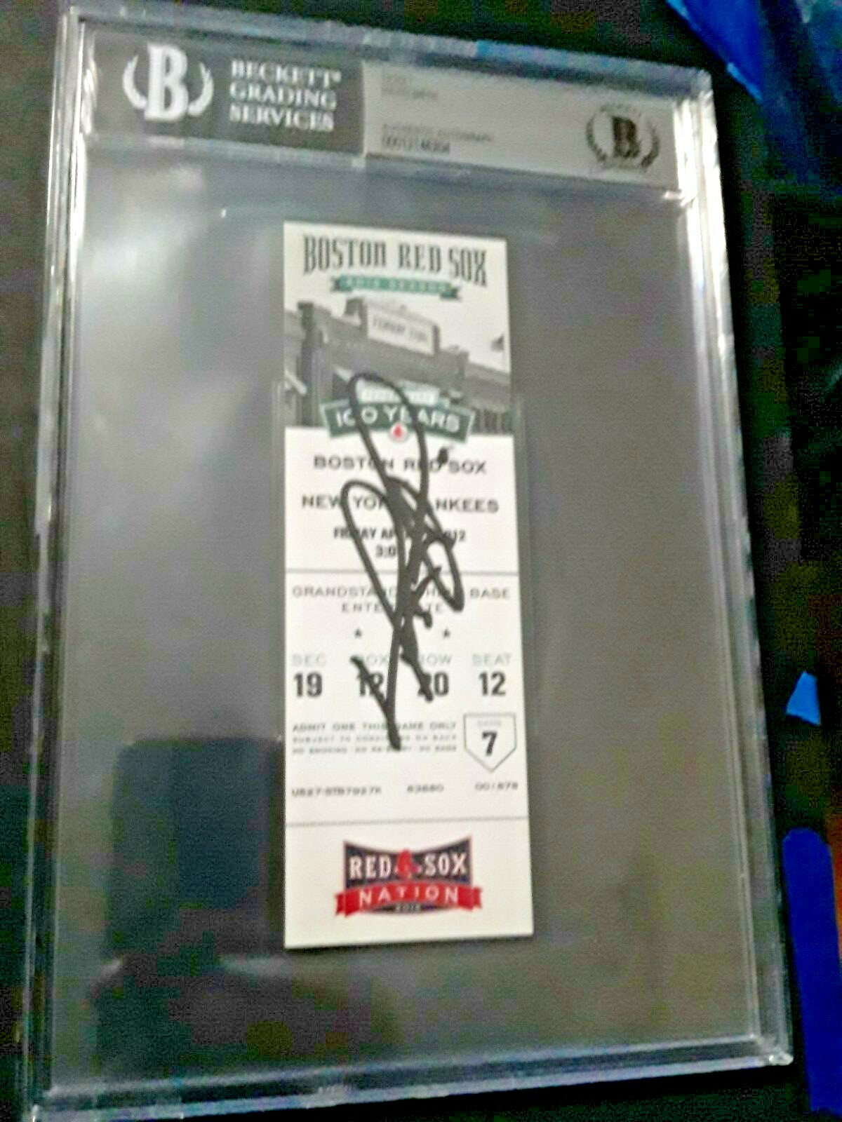DAVID ORTIZ Autographed Signed BIG PAPI OFFICIAL RED SOX YANKEES TICKET BECKETT BAS RARE 
