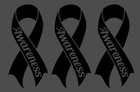 CANCER AWARENESS sticker 3 PACK 100mm x 210mm BLACK 4X4 Car VAN UTE HEALTH