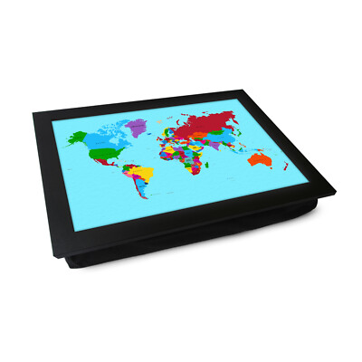 Neues Luxus Haus Premium gerahmtes Laptray - Weltkarte