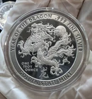 2024 Year of the DRAGON 1 oz .999 FINE SILVER BU ROUND IN A CAPSULE
