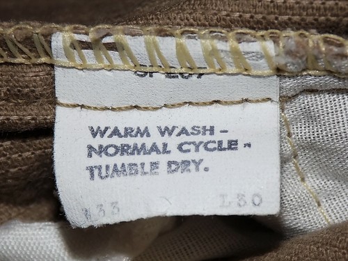Mint! Vtg 70s LEVI'S 517 CORDUROY PANTS,BOOT FLARE, TALON 42, ACTUAL 33 x 29 1/2 - Picture 5 of 10