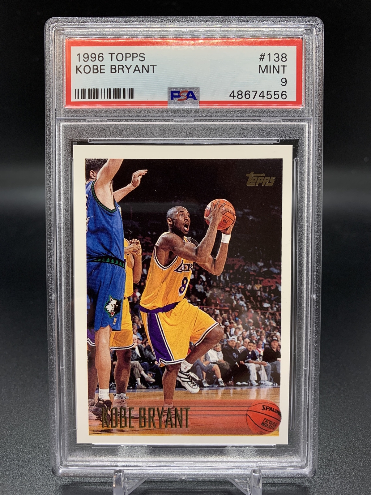 1996 Topps Basketball Kobe Bryant ROOKIE RC #138 PSA 9 MINT