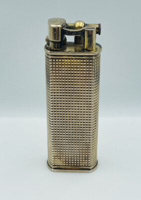 その他 Dunhill Lighter Dunhill Paris Antique Sterling Silver Gold Vermeil Lift Arm Table