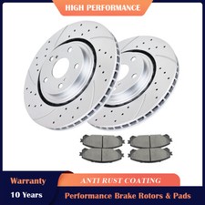 Front Drilled Brake Discs Rotors + Ceramic Pads Kits for Sienna Highlander RX350
