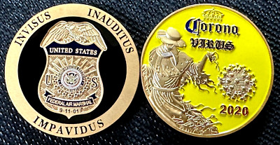 FAMS - Federal Air Marshal Service Plague DR YELLOW 1.75in challenge coin