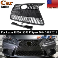 For Lexus IS200t IS250 IS350 F Sport 2014-2016 Front Bumper Grille Glossy Black