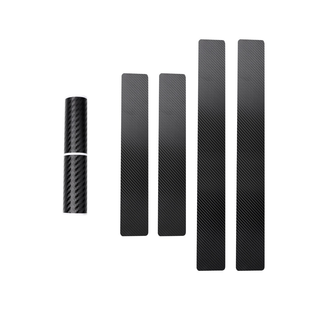 Autogood Car Door Sill Protectors 4PCS | Carbon Fiber Pattern Scratch Guards, Universal Fit - View #10
