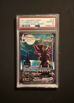 PSA 10 Pokemon TCG Umbreon Vmax 215/203 Full Alt Art PSA 10 Pokemon TCG Umbreon Vmax 215/203 Full Alt Art