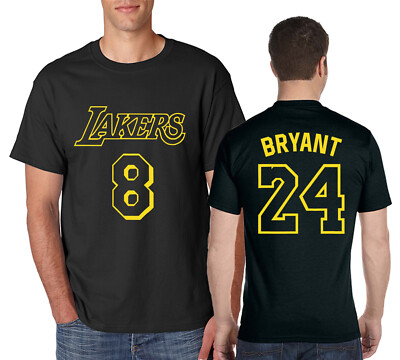 LAKERS #8 KOBE BRYANT #24 T-Shirt Black Mamba Basketball on Ring Spun Cotton Tee | eBay LAKERS #8 KOBE BRYANT #24 T-Shirt Black Mamba Basketball on Ring Spun Cotton Tee | eBay