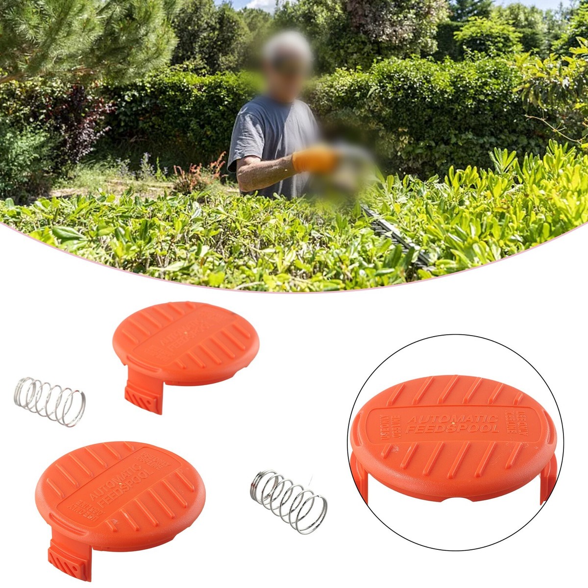 ECSiNG Spulenabdeckkappen (2 Stück) – Kompatibel Mit Black & Decker Trimmern GLC12, GL250, ST4000 Etc.