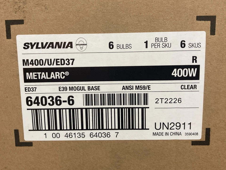 Case Of 6 SYLVANIA 64036 - M400/U/ED37 NEW - Image 2 of 4