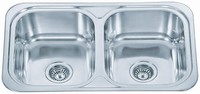 Kitchen Sink Inset Double Bowl D23 Polished Finish Kitchen Sink Inset Double Bowl D23 Polished Finish
