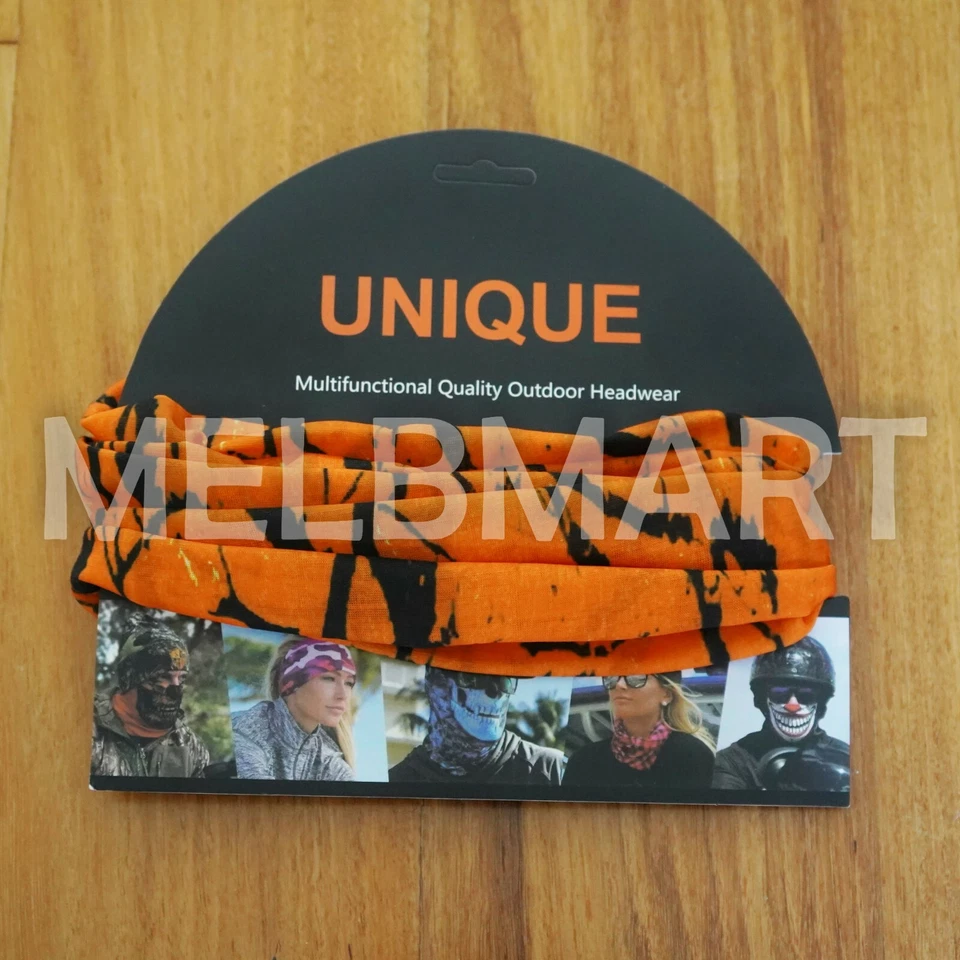 Orange Camo Bandana - Camouflage Neck Wrap Buff Face Mask deer Hunting hunter - image 3 of 4