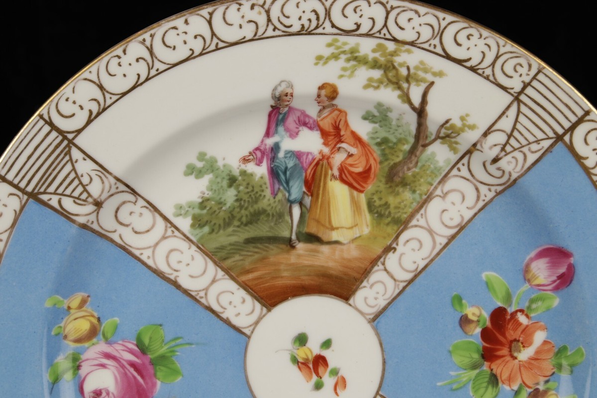 Rare Antique Dresden Plate By Carl Thieme (blue) | eBay