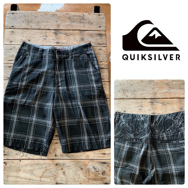 Quicksilver Mens SkateBoard Shorts 33” Waist Light Weight Multi Black