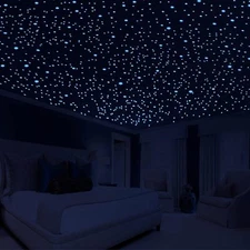 808 PCS Glow in the Dark Stars for Ceiling, Glowing Wall Decals Decor Stickers,(