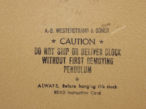 Swedish A.B. Westerstrands & Soner Mirrored Wall Clock 8-Day, Time/Bell Strike - Picture 18 of 19