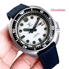 44mm Titanium Men's Watch Japan NH35A Sapphire Glass Date Luminous 20ATM Diver