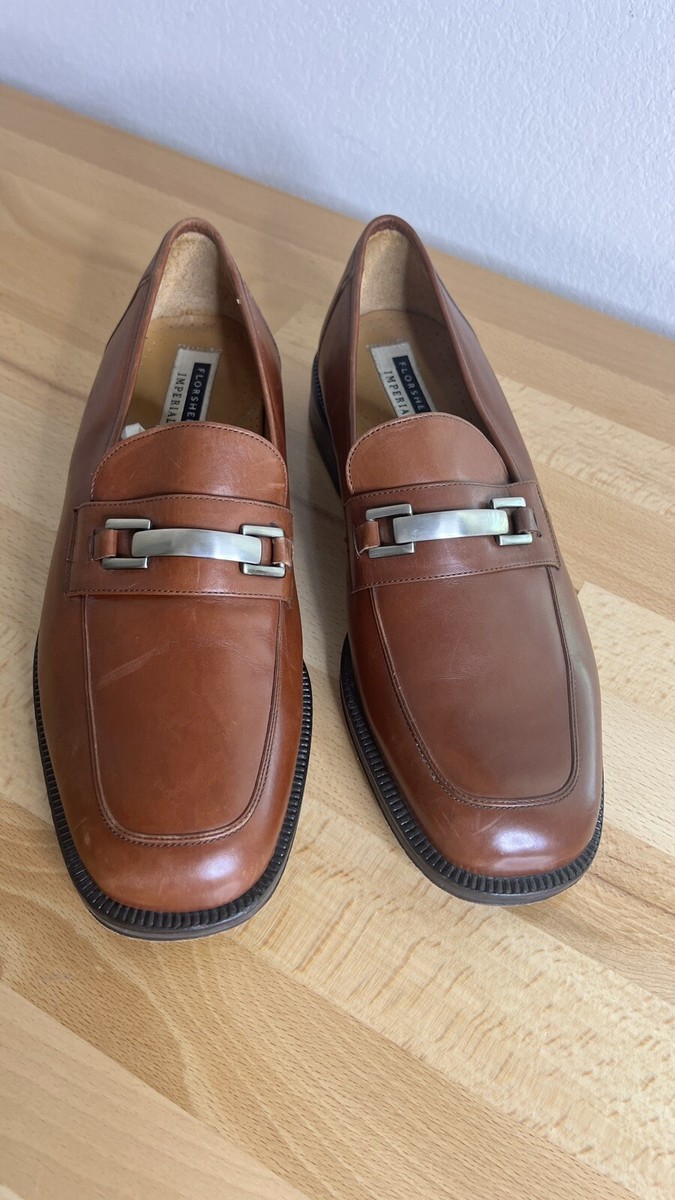 Florsheim Imperial Mens Leather Loafer Shoes Cognac Horse 