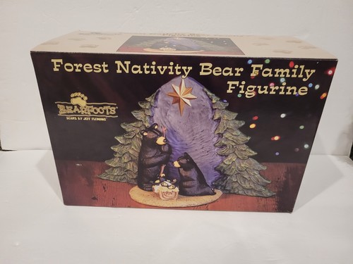 Big Sky Carvers Bearfoots Bear Family Forest Nativity Figurine Jeff Fleming New - Picture 9 of 15