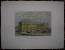 ca.1840 Woods print TREASURY, WHITEHALL, LONDON