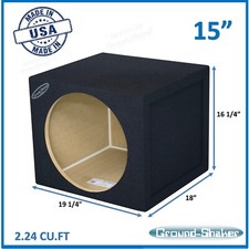 15" Single Sealed Sub Box Subwoofer Enclosure Ground Shaker 15" Speaker Box