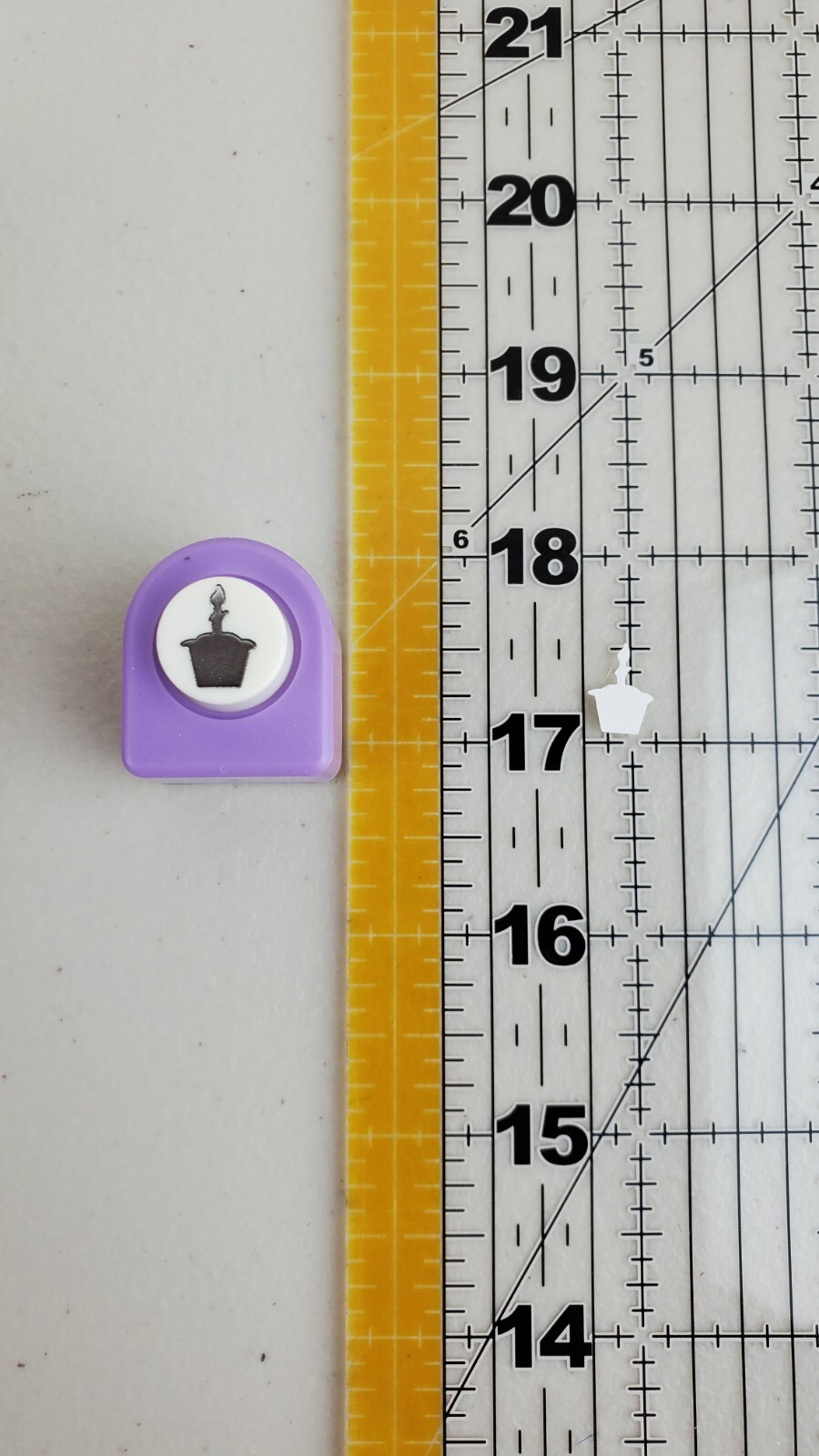 Cupcake with Candle Craft Punch for Scrapbooking and Party Decor-image