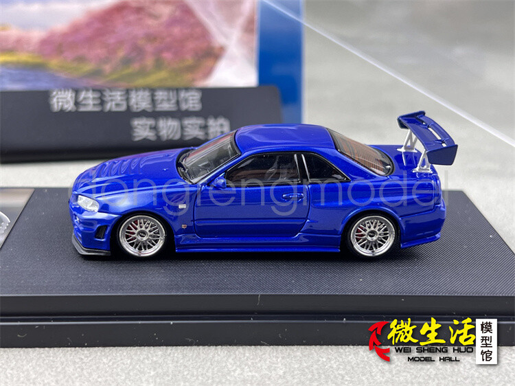 Fuji 1:64 Scale Blue Skyline GTR R34 Nismo Z-Tune Sport Diecast