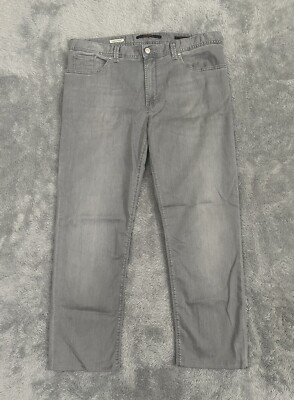 Alberto Luxury T400 Jeans Mens 35 X 34 (35 X 27 Actual) Gray Pants Tencel Denim