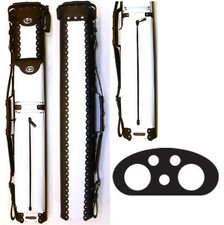 New InStroke Cowboy 2x3 Black/White Leather Pool Cue Case - Holds 2 Cues