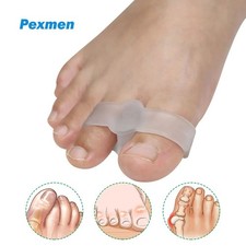 Pexmen 2/4Pcs Gel Bunion Corrector Soft Toe Separators with 2 Loops Big Toe Spac