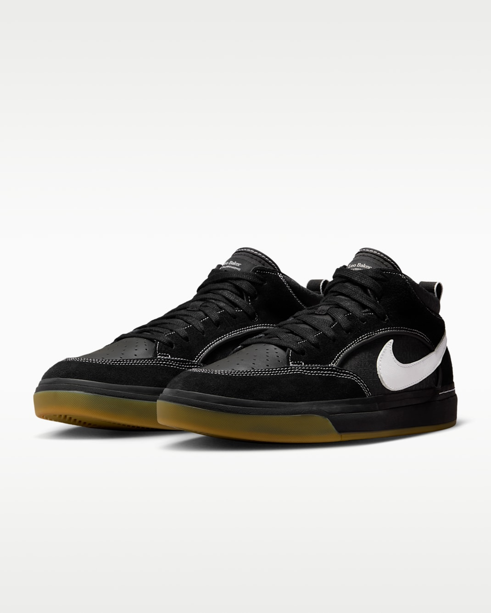 Nike SB React Leo Black Black Gum Light Brown White DX4361-005